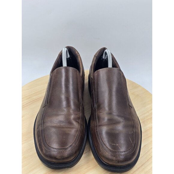 Ecco Loafers Shoes Mens Brown Brown Leather Slip On Casual Eu 43 U.S 9-9.5 - Picture 3 of 8